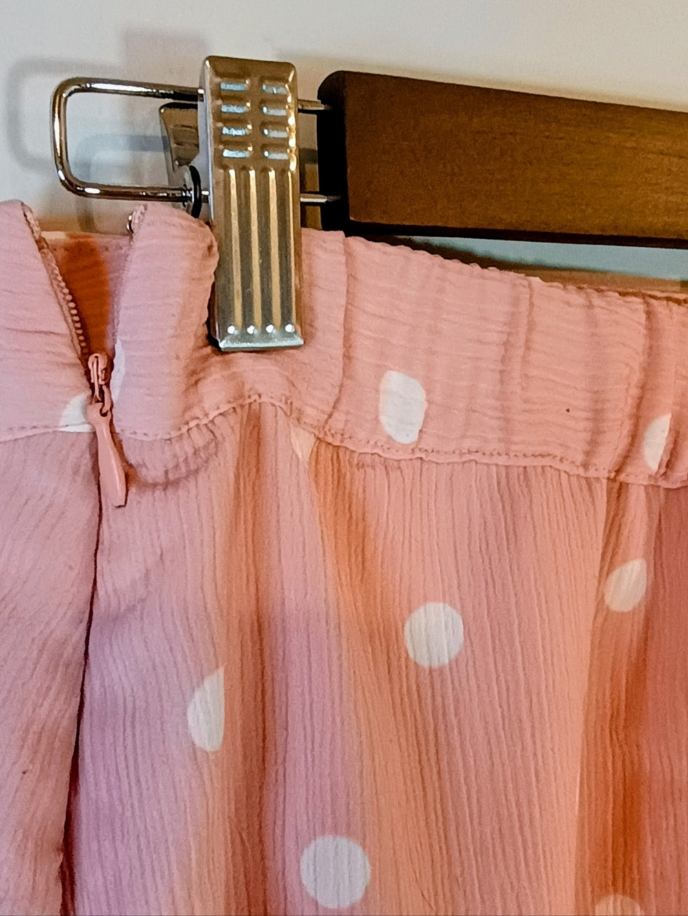 Lauren Conrad Polka Dot Ruffle Mini Skirt - Pink Women's Size M - Picture 4 of 6